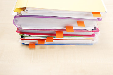 Image showing Many files and sticky notes