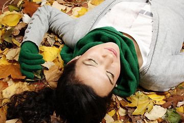 Image showing Young female in the park 