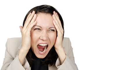 Image showing Angry businesswoman 