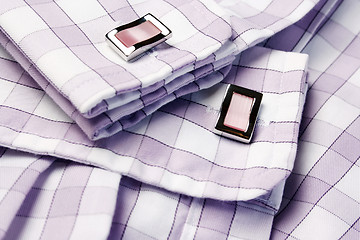 Image showing Men?s shirt with cufflinks