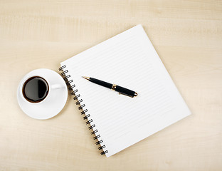 Image showing White cup and white page