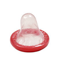 Image showing Red condom