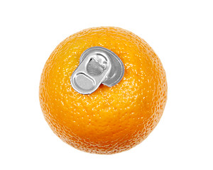 Image showing Can of fresh orange juice 