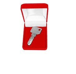 Image showing Key in a gift box 