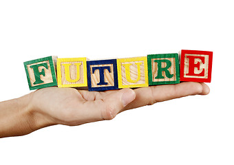 Image showing Future word in a hand 