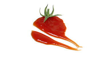 Image showing Ketchup drop concept 