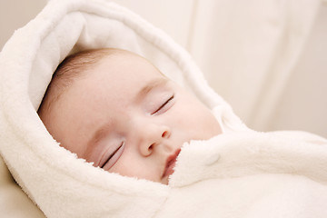 Image showing Baby girl sleeping