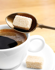 Image showing Coffee and sugar