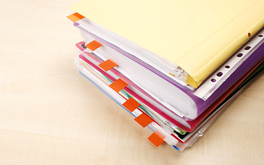 Image showing Many files and sticky notes