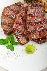 Image showing grilled Kobe Miyazaky beef