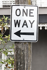 Image showing one way sign in Sydney Australia