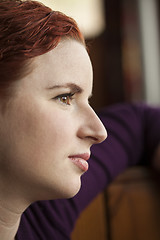 Image showing Young Woman with Beautiful Auburn Hair