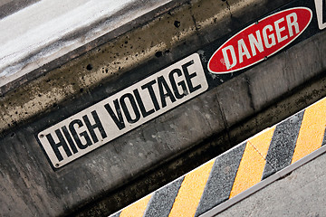 Image showing High Voltage Danger Sign