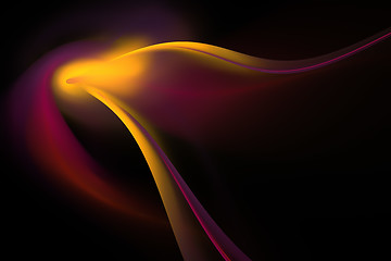 Image showing Golden Fractal Art Background