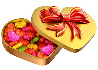 Image showing candy in a box as a gift for Valentine's Day