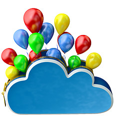 Image showing Flying balloons