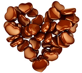 Image showing heart shape chocolate as gift for Valentine's Day