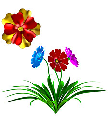 Image showing 3D flowers