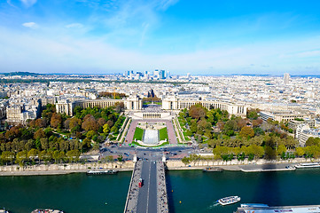 Image showing la defence in paris france view from top of Eiffel