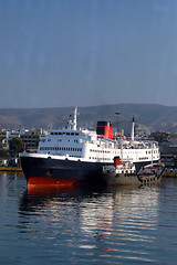 Image showing boats in port athens greece