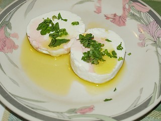 Image showing Tomino cheese with rucola and olive oil