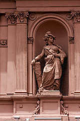 Image showing pink marble statue of a women 
