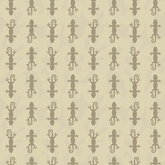 Image showing Vector Seamless pattern with gecko