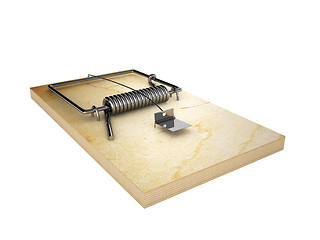 Image showing mousetrap, isolated on a white background