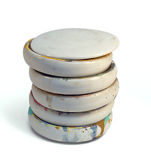 Image showing paint mixing bowls