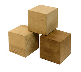 Image showing wooden cubes