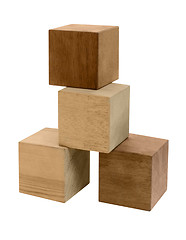 Image showing wooden cubes