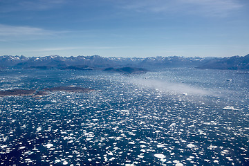 Image showing Ice fjord aerial