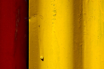 Image showing  abstract colored red and yellow iron metal sheet