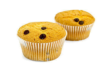 Image showing Cupcakes small with chocolate balls