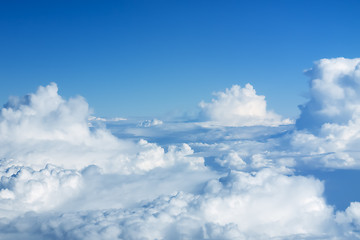 Image showing flight over the clouds