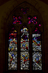 Image showing  colored rose window in  naples