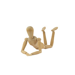 Image showing Wooden woman figure in action