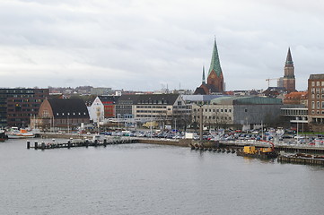 Image showing The harbor in Kiel in Schleswig-holstein in Germany