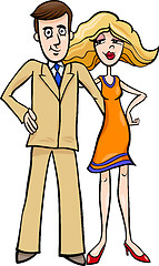 Image showing cute couple cartoon illustration