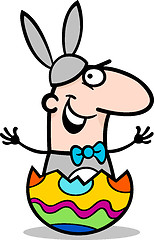 Image showing man in easter bunny costume cartoon