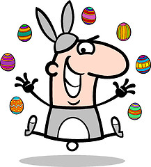 Image showing man in easter bunny costume cartoon