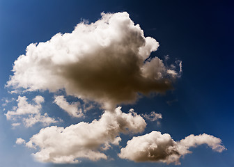 Image showing sun is closed by thunderclouds