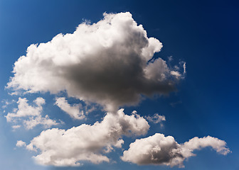 Image showing sun is closed by thunderclouds