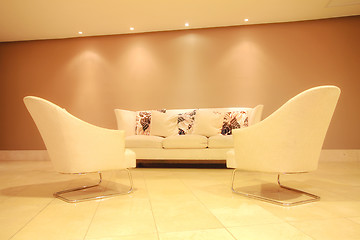 Image showing Modern living room in a new luxury home