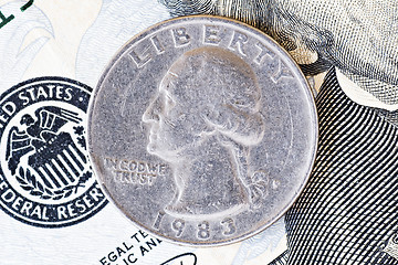 Image showing close-up of a USA currency