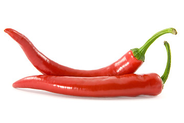 Image showing two red chili peppers