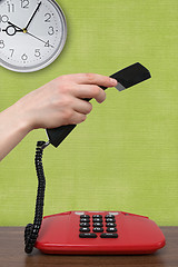 Image showing phone call in a morning