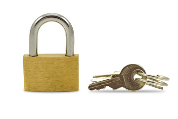 Image showing padlock and keys