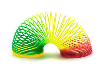 Image showing Colorful toy spring