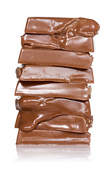 Image showing Melting chocolate pieces